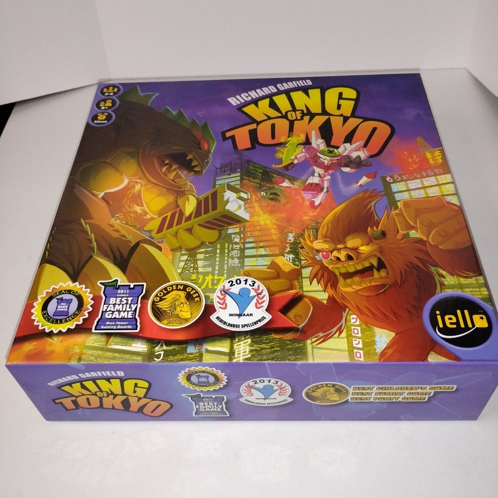 King of Tokyo Board Game IELLO Richard Garfield 2014 COMPLETE Open Box